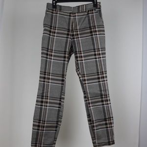 Ankle-Length Plaid Slacks